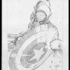Paul Green's 'Captain America' commission for me. Stage #1: Pencils only.