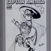 Captain America #3 (Nov 2011) CGC 9.8. Salvador Larroca 1:52 'Architects' Sketch Variant Cover.